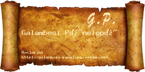 Galambosi Pénelopé névjegykártya
